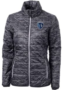 Cutter and Buck Sporting Kansas City Womens Black Rainier PrimaLoft Printed Filled Jacket