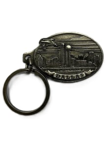 Dallas Ft Worth Dallas Metal Keychain - Brown