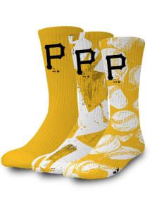 Pittsburgh Pirates ISlide iSlide Primary Mens Crew Socks