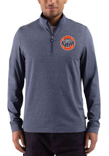 Cutter and Buck Houston Astros Mens Navy Blue Cooperstown Adapt Big and Tall Qtr Zip