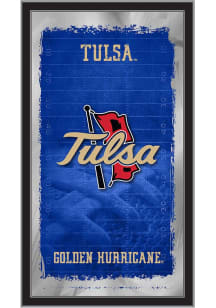 Tulsa Golden Hurricane Football Hanging Back Bar Mirror