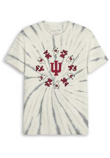 Class Trip Indiana Hoosiers Cream Grateful Dead Circle Bears Tie Dye Short Sleeve Fashion T Shirt
