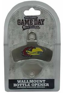 Kansas Jayhawks Wallmount Sign - Grey