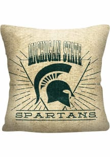 Michigan State Spartans New Wave Tapestry Throw Pillow - Beige