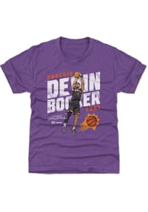 Devin Booker Phoenix Suns Youth Purple Slant Player Tee