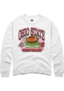 Caleb Downs Ohio State Buckeyes Mens White NIL Name Number Net Player Crew