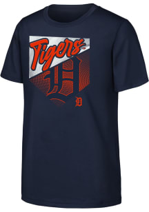 Detroit Tigers Youth Navy Blue Prime Plate Short Sleeve T-Shirt