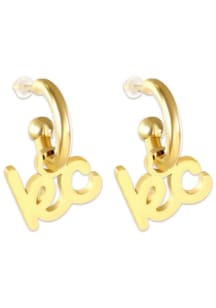 Kansas City EB & Co Initial Script Huggie Hoop Womens Earrings