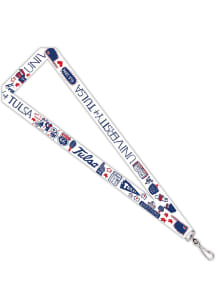 Tulsa Golden Hurricane Team Logo Lanyard - Blue