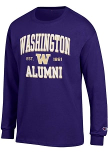 Champion Washington Huskies Purple Est Alumni Jersey Long Sleeve T Shirt