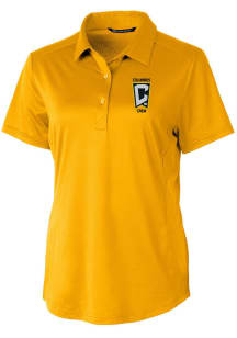 Cutter and Buck Columbus Crew Womens Yellow Prospect Short Sleeve Polo Shirt