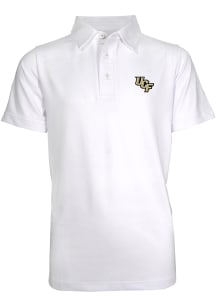 UCF Knights Youth White Blake Short Sleeve Polo Shirt