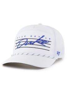 47 Duke Blue Devils Downburst Hitch Adjustable Hat - White