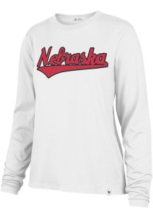 47 Nebraska Cornhuskers Womens Ivory Wordmark LS Tee