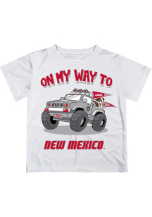 Vive La Fete New Mexico Lobos Toddler White On My Way Short Sleeve T-Shirt