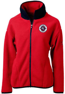 Cutter and Buck New England Revolution Womens Red Cascade Sherpa Light Weight Jacket