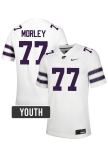 Tanner Morley K-State Wildcats Youth White Nike NIL Name And Number Football Jersey