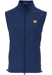 Greyson Michigan Wolverines Mens Navy Blue Trailwolf Sleeveless Jacket