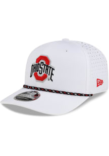 New Era Ohio State Buckeyes White Rope Rope 9SEVENTY Stretch Snap Adjustable Hat - White