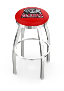 Alabama Crimson Tide Elephant Chrome Pub Stool - Silver