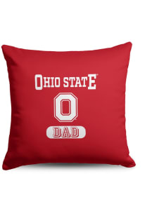 Ohio State Buckeyes Dad 18x18 Throw Pillow - Red