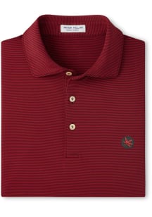 Peter Millar Ohio State Buckeyes Mens Scarlet Red Jubilee Red Buckeye Short Sleeve Fashion Polo