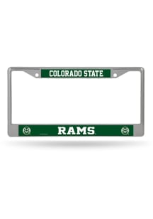 Colorado State Rams Decal Chrome License Plate Frame - Silver