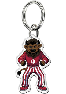 Indiana Hoosiers Bison Acrylic Keychain - Red