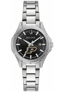 Bulova Purdue Boilermakers Sport Stainless Steel Womens Watch