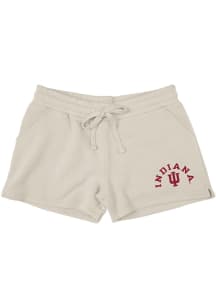 Blue 84 Indiana Hoosiers Womens Ivory Cloud Fleece Weekend Shorts