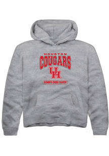 Summit Sportswear Houston Cougars Youth Graphite Women's Cross Country Long Sleeve Hoodie