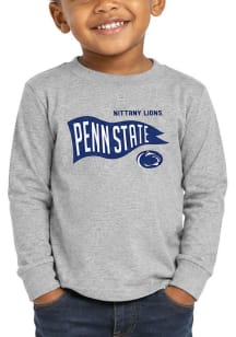 Little King Penn State Nittany Lions Toddler Grey Pennant Long Sleeve T-Shirt