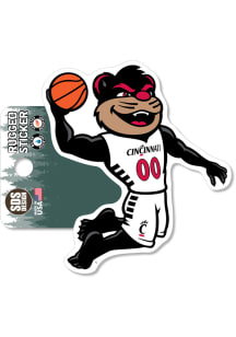 Cincinnati Bearcats 3.5" Basketball Bearcat Rugged Stickers - White