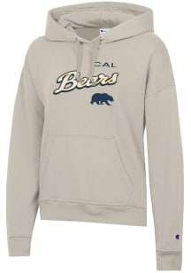 Champion Cal Golden Bears Womens White Powerblend Hooded Sweatshirt