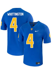 Jahsear Whittington  Nike Pitt Panthers Blue Football NIL Name And Number Football Jersey