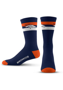 Denver Broncos Orange 2 Stripe Youth Crew Socks