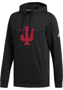 Adidas Indiana Hoosiers Mens Black Fleece Long Sleeve Hoodie