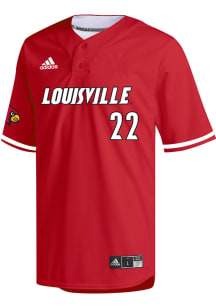 Adidas Louisville Cardinals Mens Red Replica Baseball Jersey