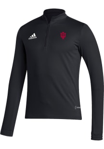 Adidas Indiana Hoosiers Mens Black Entrada22 Long Sleeve Qtr Zip Pullover