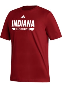 Adidas Indiana Hoosiers Red Fresh Basketball Short Sleeve T Shirt