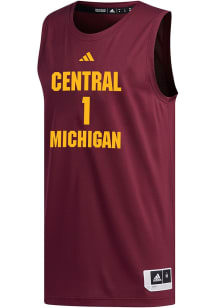 Adidas Central Michigan Chippewas Maroon Replica Edition Style Jersey