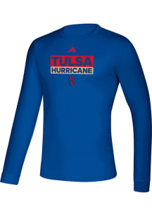 Adidas Tulsa Golden Hurricane Blue Creator Long Sleeve T-Shirt