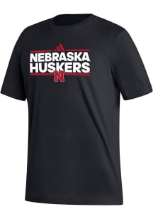 Adidas Nebraska Cornhuskers Black Fresh Design Short Sleeve T Shirt