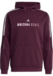 Adidas Arizona State Sun Devils Mens Maroon Tiro21 Sweat Arch Name Long Sleeve Hoodie