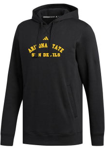 Adidas Arizona State Sun Devils Mens Black Fleece Arch Name Long Sleeve Hoodie