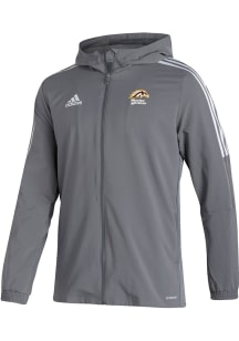 Adidas Western Michigan Broncos Mens Grey Primary Logo Tiro21 Windbreaker Light Weight Jacket