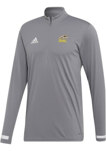 Adidas Western Michigan Broncos Mens Grey Team19 Long Sleeve Qtr Zip Pullover