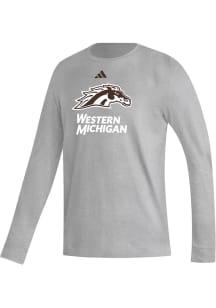 Adidas Western Michigan Broncos Grey Fresh Long Sleeve T Shirt