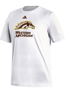 Adidas Western Michigan Broncos White Fresh Design Short Sleeve T Shirt
