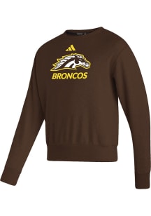 Adidas Western Michigan Broncos Mens Brown Vintage Long Sleeve Crew Sweatshirt